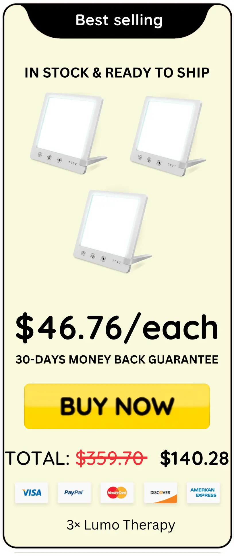 Lumo Therapy offer price 